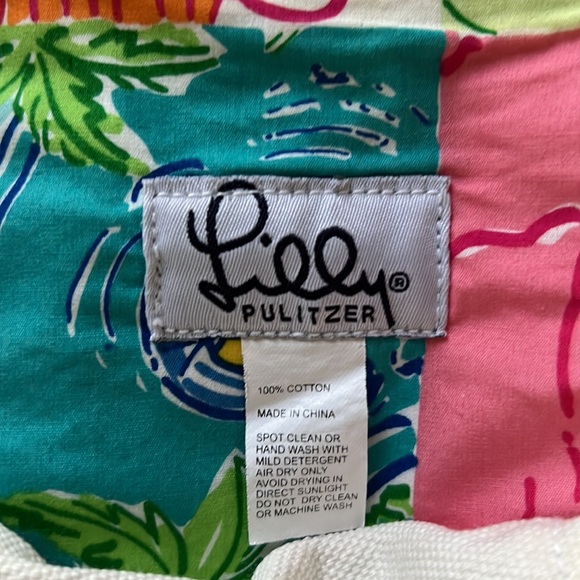 Lilly Pulitzer VINTAGE canvas patchwork tote purse - Picture 6 of 6